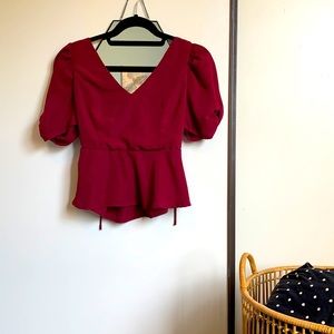Wine Colored Blouse